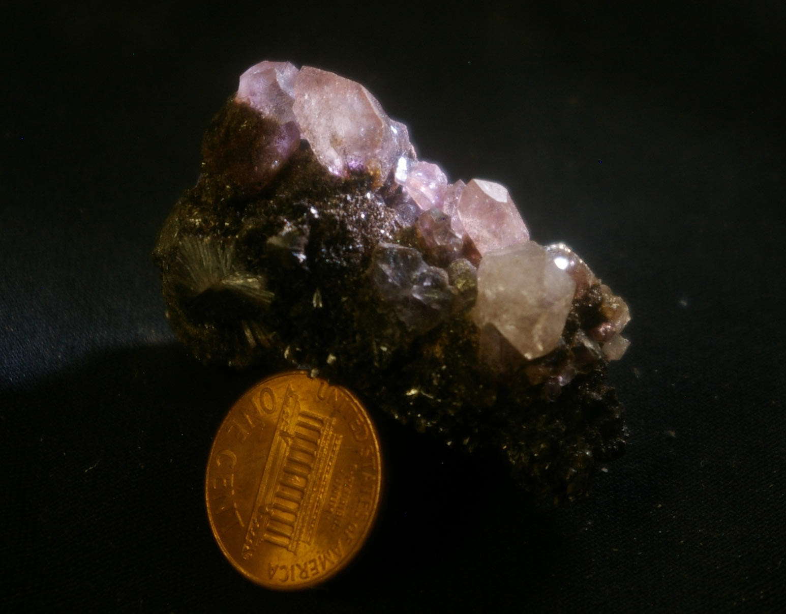 goethite, amethyst